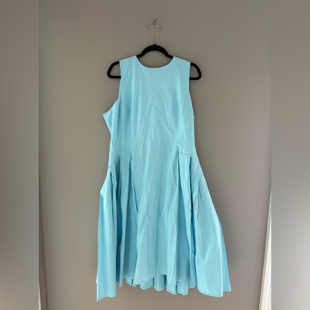 Frances Valentine Sleeveless Aqua Midi Dress